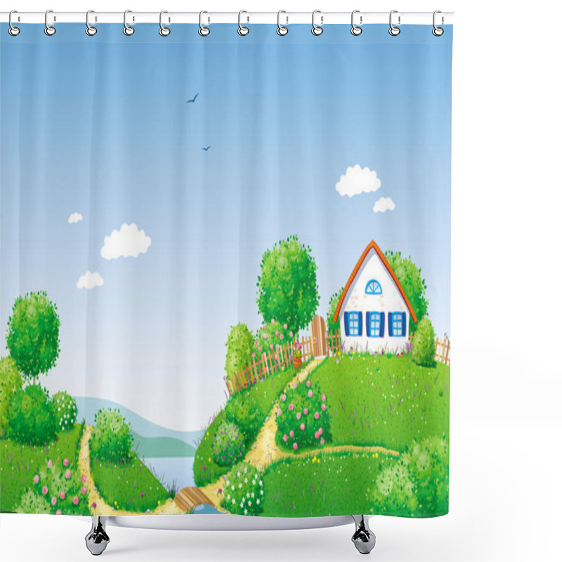 Personality  Rural Landscape Shower Curtains