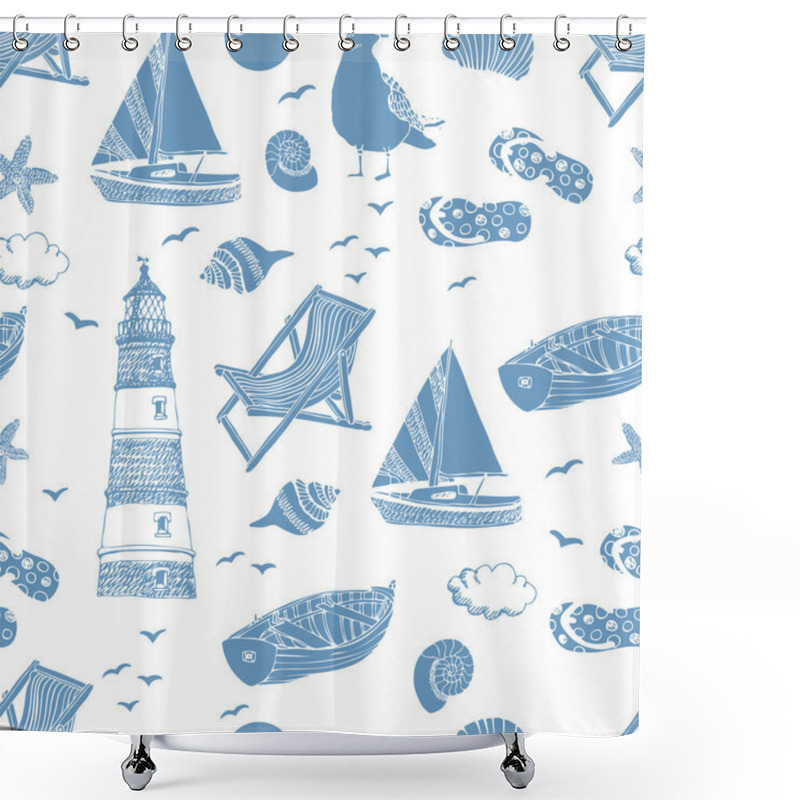 Personality  Sea Pattern Shower Curtains