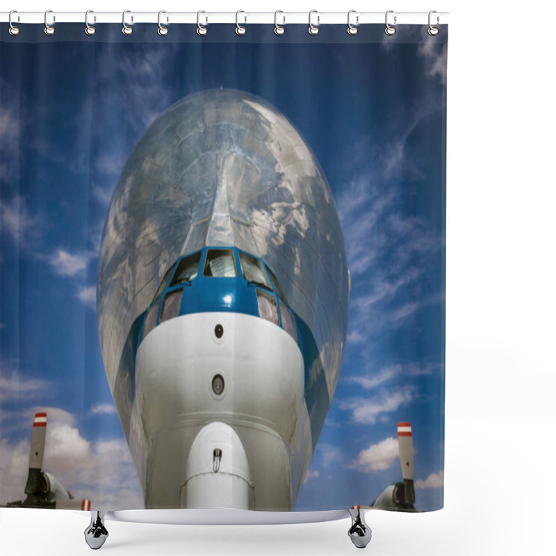 Personality  NASA's Aero Spacelines Super Guppy On The Tarmac In El Paso, Texas. Shower Curtains