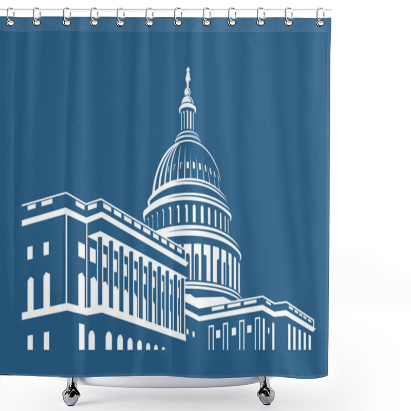 Personality  Capitol Building Icon Shower Curtains