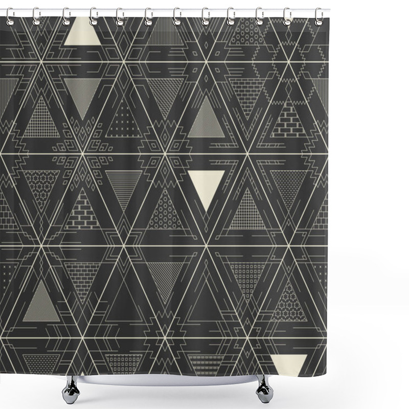 Personality  Seamless Geometric Linear Pattern Shower Curtains