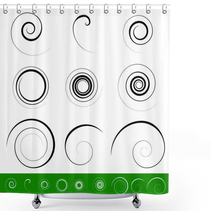 Personality  9 Different Circular Shapes. Shower Curtains