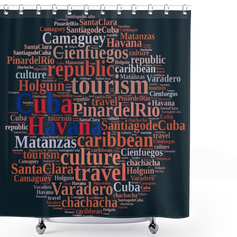 Personality  Cuba Tourism. Shower Curtains