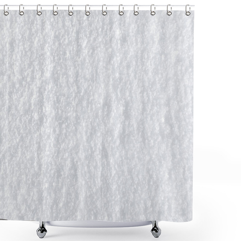 Personality  Fresh Snow Background With Small Snowflakes Texture Shower Curtains