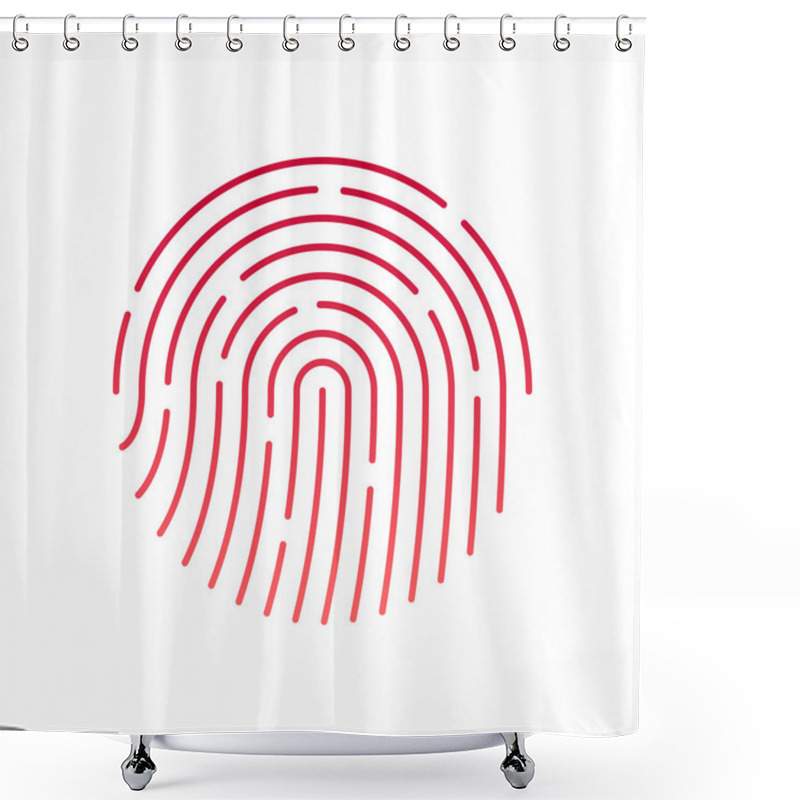 Personality  ID App Icon. Fingerprint Vector Illustration Shower Curtains