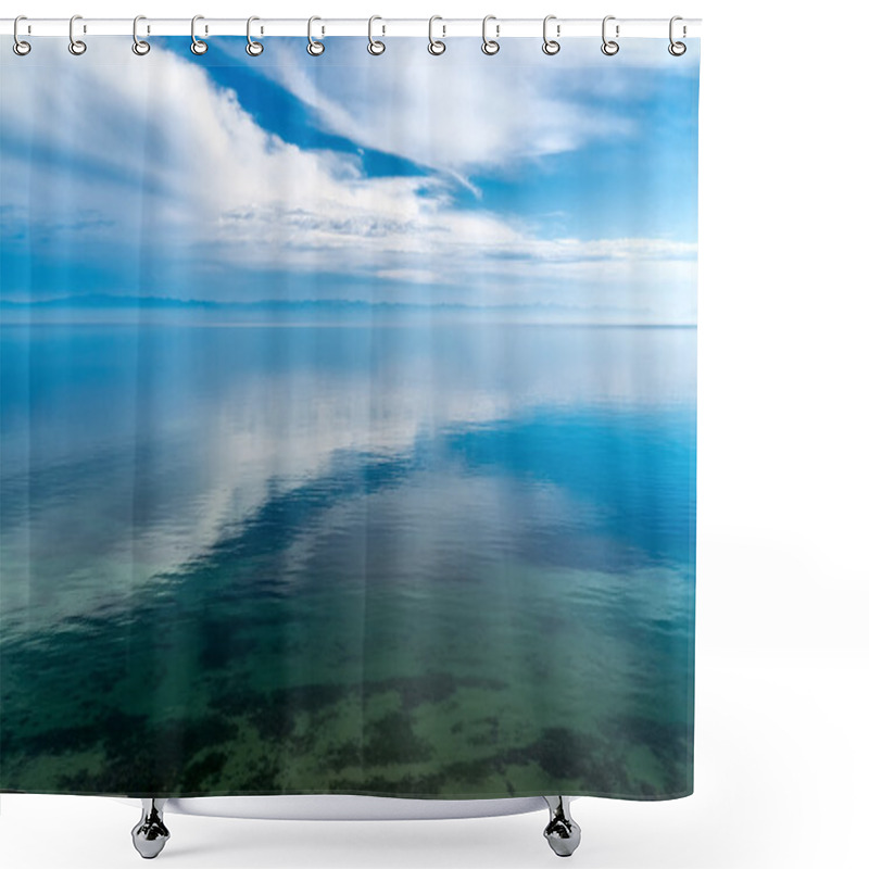 Personality  Reflection Of Clouds In Lake Baikal Shower Curtains