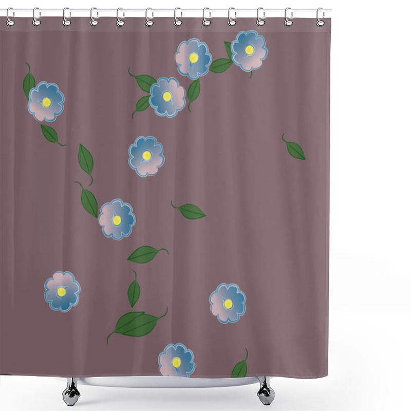 Personality  Vector Seamless Pattern In The Garden, Botanical Background Shower Curtains