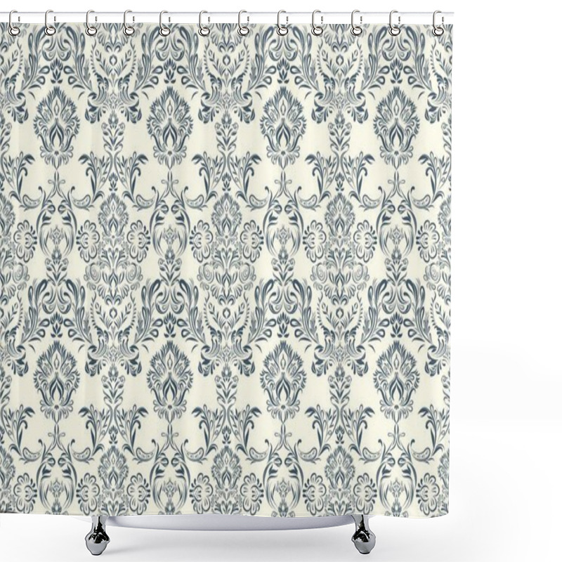 Personality  Motifs African Boho Paisley Floral Ikat Pattern Embroidery Border. Ethnic Ikat Floral Ethnic Indian Pattern Ikat Pattern Ethnic Pattern.Border Indian Floral Aztec Embroidery Border Seamless Patterns. Shower Curtains