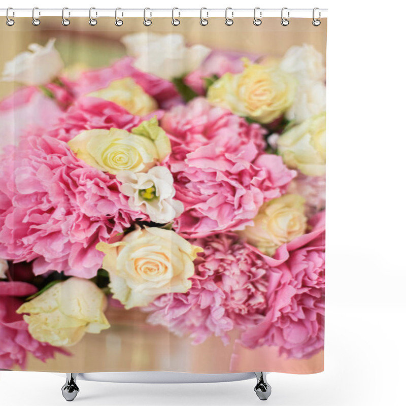 Personality  Beauty Peonies And Roses Shower Curtains