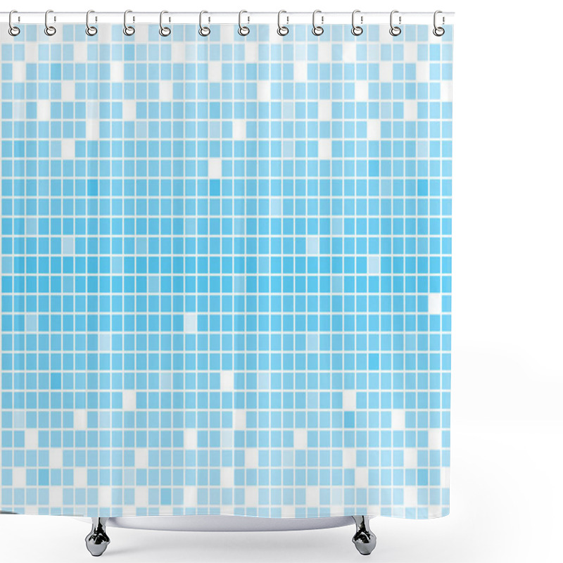 Personality  Bright Blue Squares Vector Background Shower Curtains