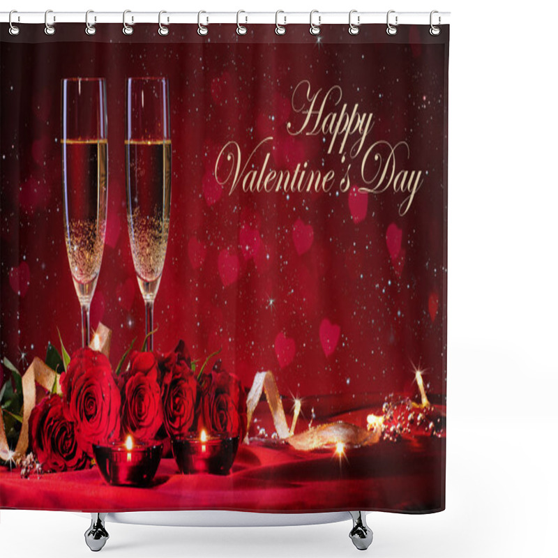 Personality  Valentines Day Background Shower Curtains