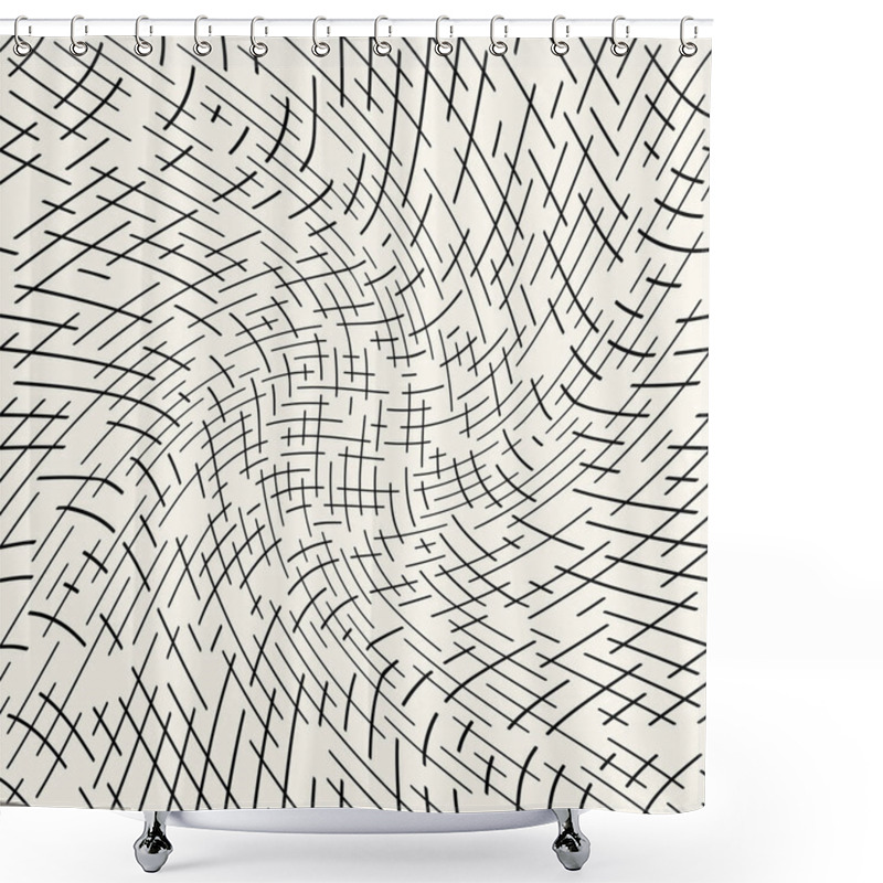 Personality  Geometric Lines Maze Seamless Abstract Pattern Shower Curtains