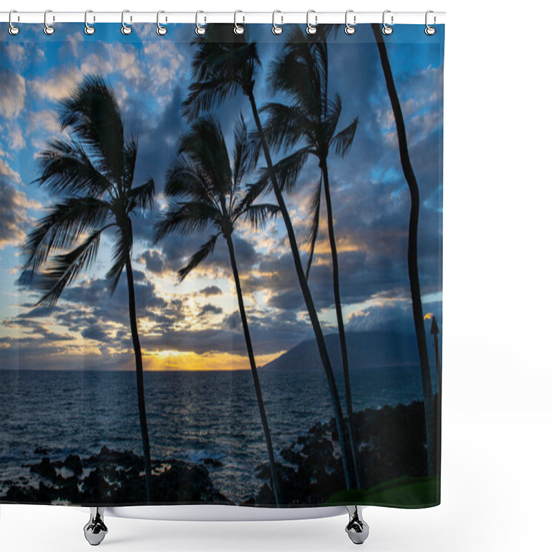 Personality  Shore Dream Tranquility. Scenic Landscape View Of Beach On The Hawaiian Island Of Maui. Shower Curtains