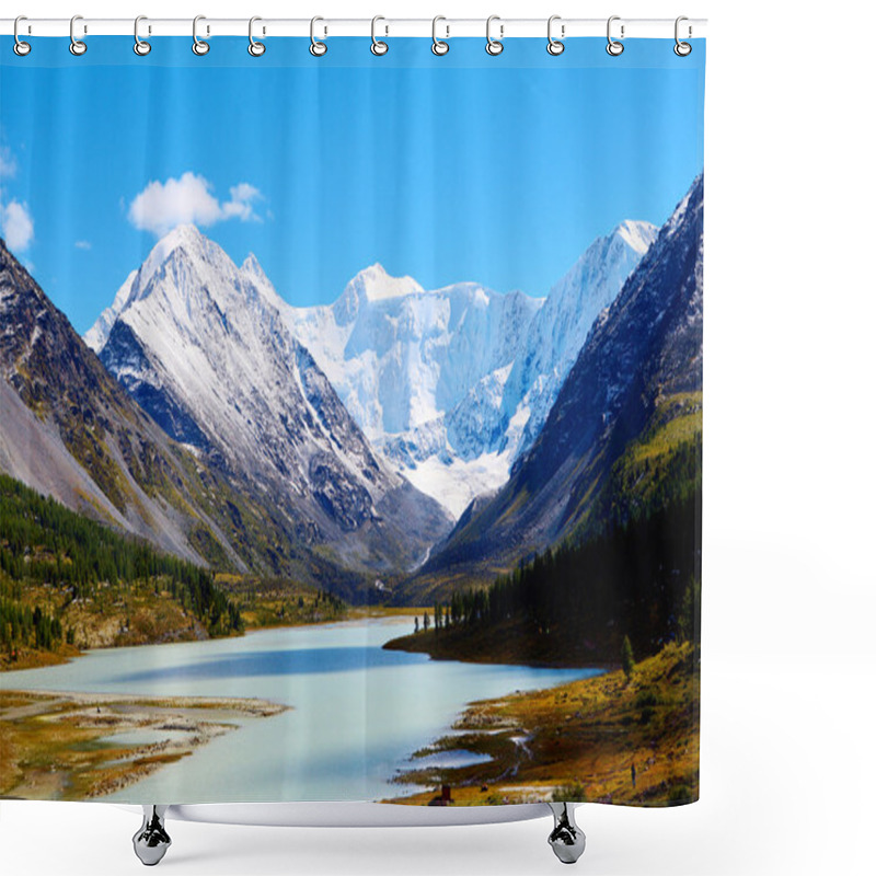 Personality  Mountain Lake Shower Curtains