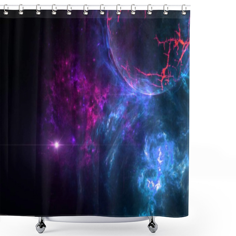 Personality  Abstract Wormhole In Space With Gas And Dust, Galaxy And Stars Premium Photo, Black HoleSpace Background With Shining Stars Shower Curtains