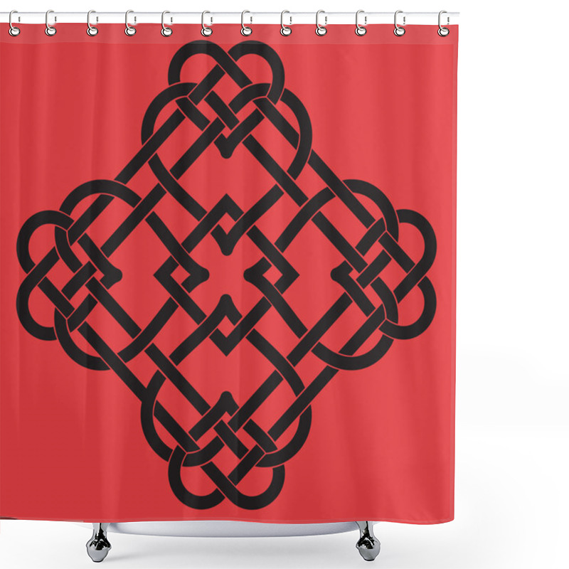 Personality  Celtic Knot Motif Shower Curtains