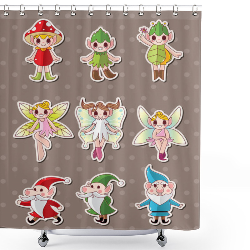 Personality  Cartoon Little Baby Fairy Stickers Shower Curtains