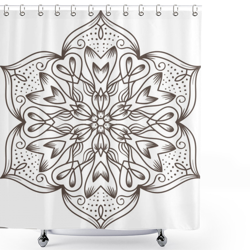 Personality  Ethnic Fractal Mandala Shower Curtains