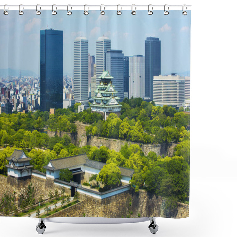 Personality  Osaka Castle In Osaka, Japan. Shower Curtains