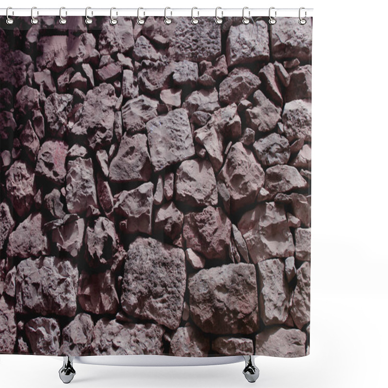 Personality  Pattern Of Modern Style Design Decorative Cracked Real Stone Wall Shower Curtains