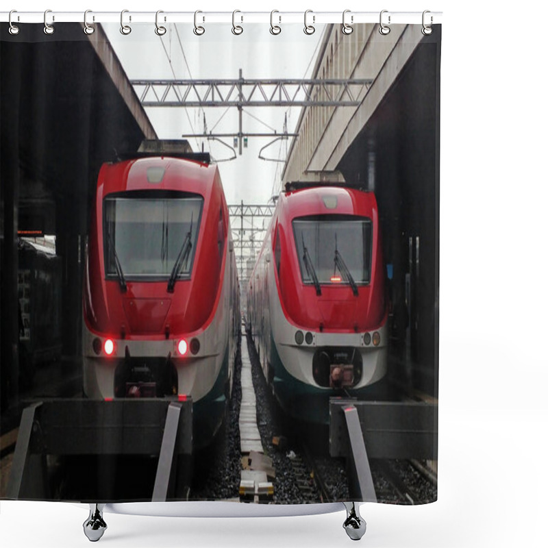 Personality  Train Station Platform Shower Curtains