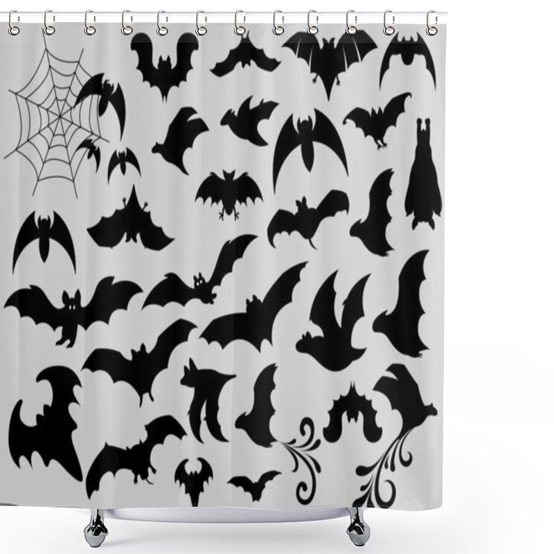 Personality  Bats Silhouettes Collection Shower Curtains