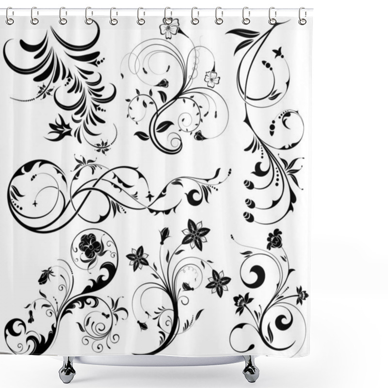 Personality  Collect Floral Element Shower Curtains