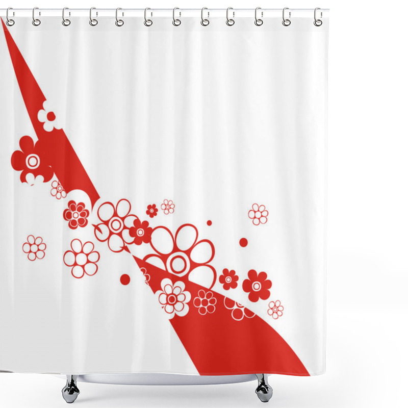 Personality  Creative Monochrome Flower Background Shower Curtains