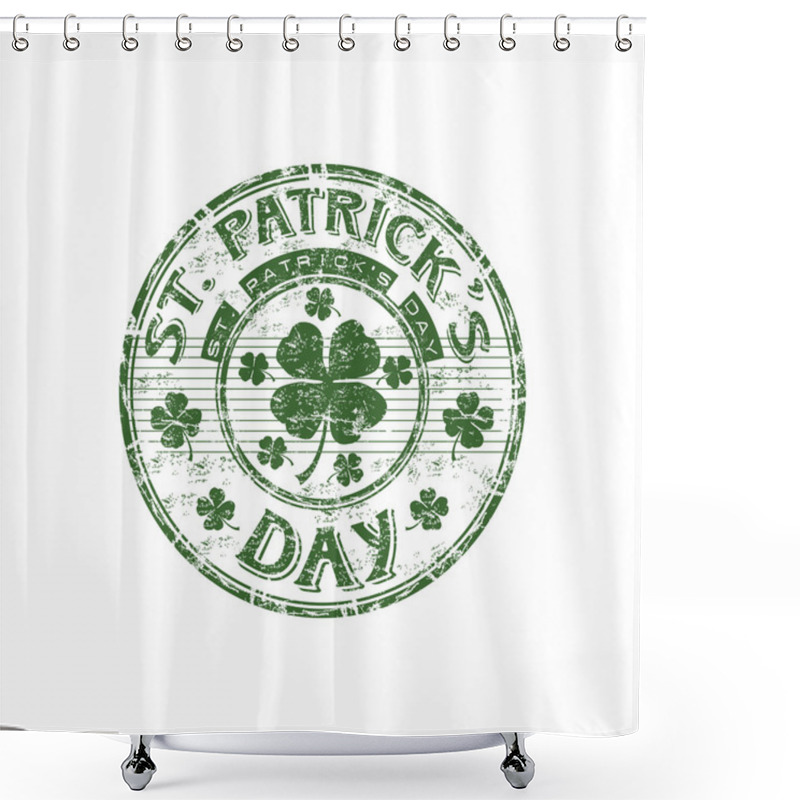 Personality  Saint Patrick Rubber Stamp Shower Curtains