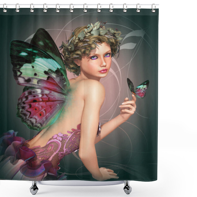 Personality  Meet A Butterfly Shower Curtains