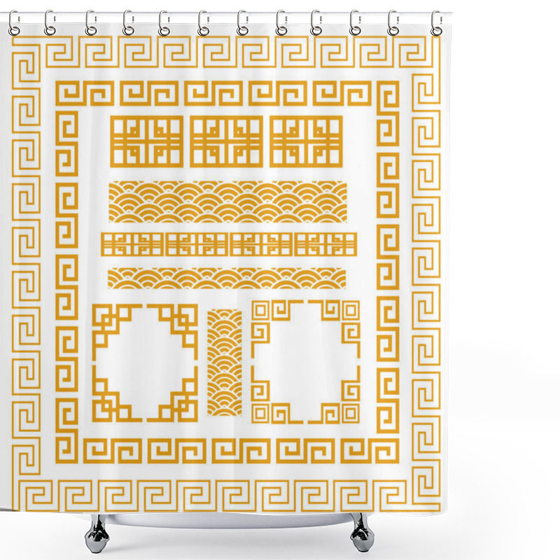 Personality  Chinese Decorative Frame Shower Curtains