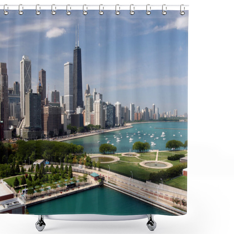 Personality  Chicago Downtown Shower Curtains