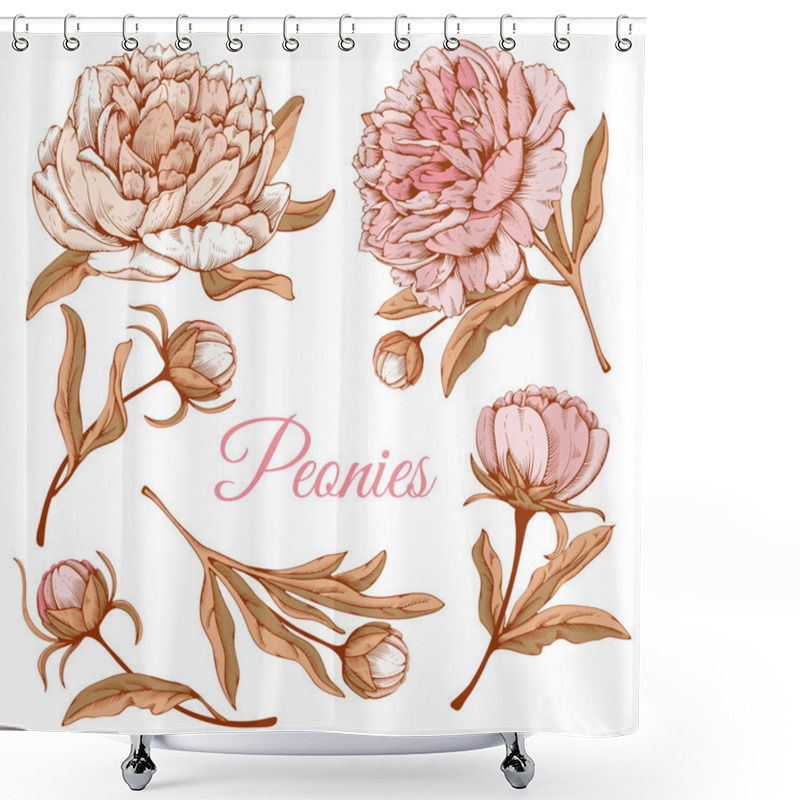 Personality  Luxurious Peonies Shower Curtains