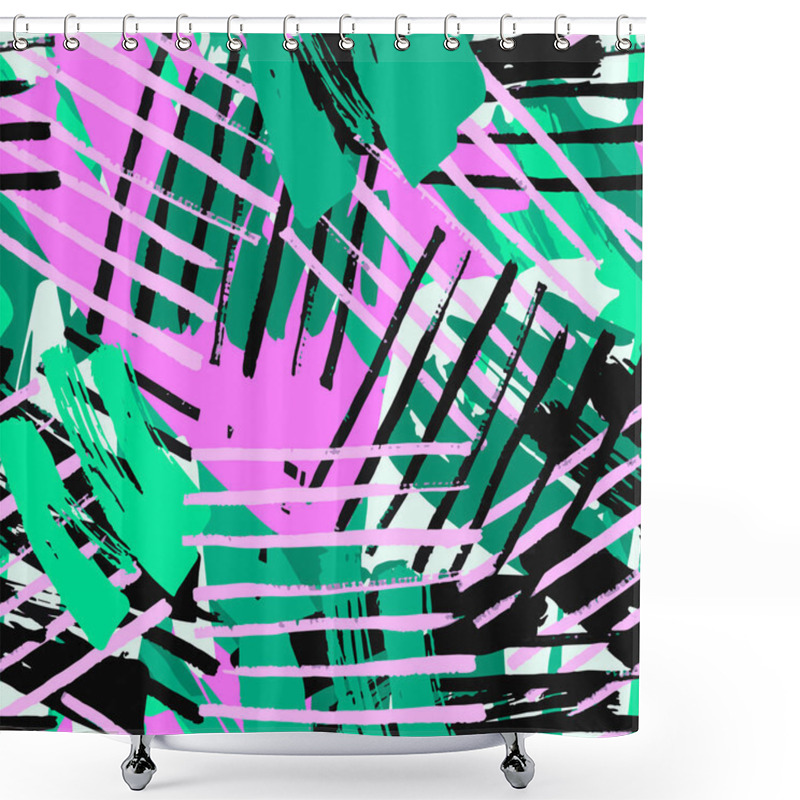 Personality  Urban Seamless Funky Geometric Pattern  Shower Curtains