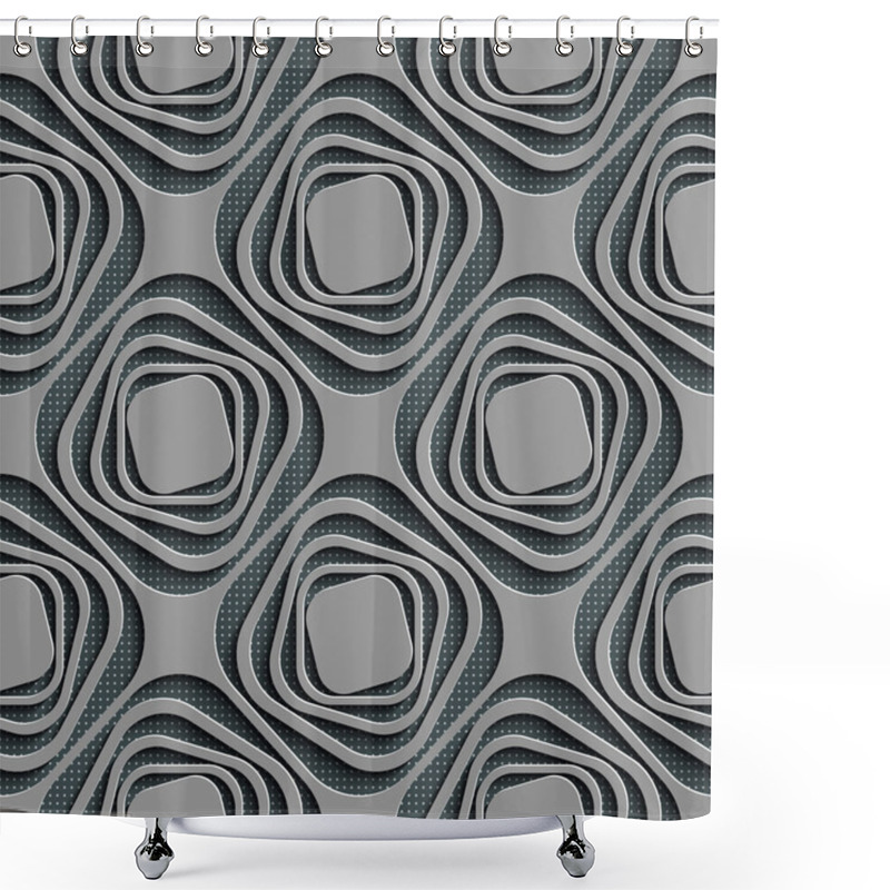 Personality  Seamless Square Pattern Shower Curtains