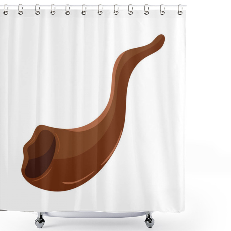 Personality  Yom Kippur Horn Icon Isolated Shower Curtains