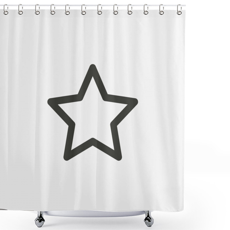 Personality  Star Outline Icon Shower Curtains