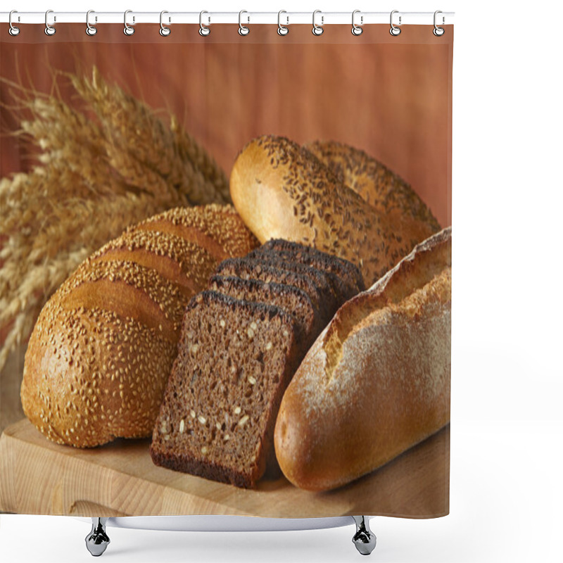 Personality  Bread Shower Curtains