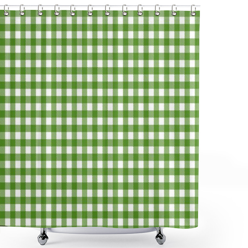 Personality  Tablecloth Background Grren And White Shower Curtains