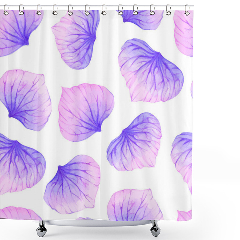 Personality  Pattern With Purple Flower Petals. Shower Curtains