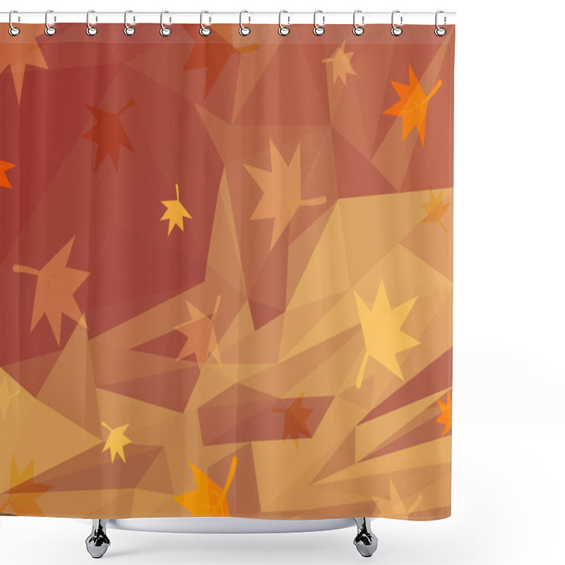 Personality  Vector Abstract Orange Background Of Autumn Shower Curtains