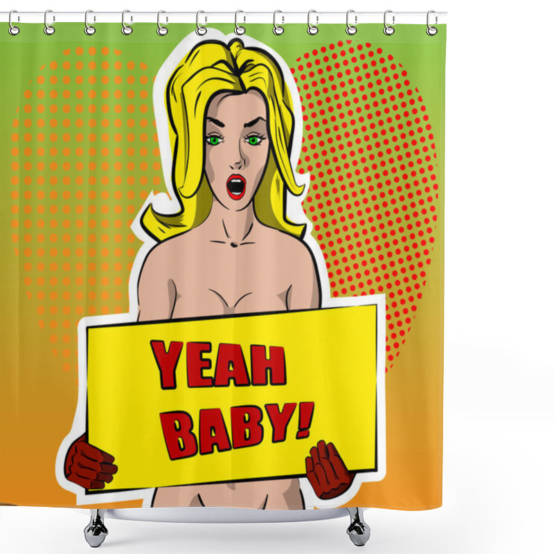 Personality  Sexy Girl Retro Sale Shower Curtains