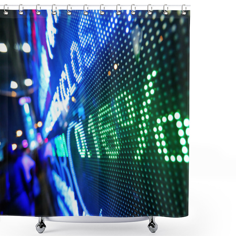 Personality  Stock Market Price Display Abstract Shower Curtains