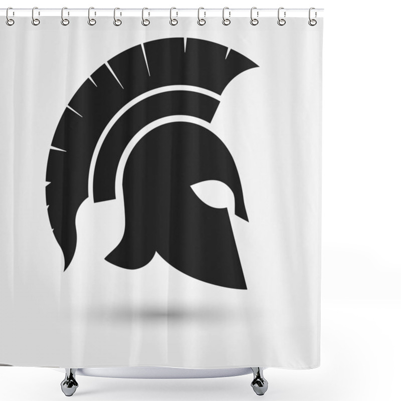 Personality  Spartan Warrior Helmet Shower Curtains