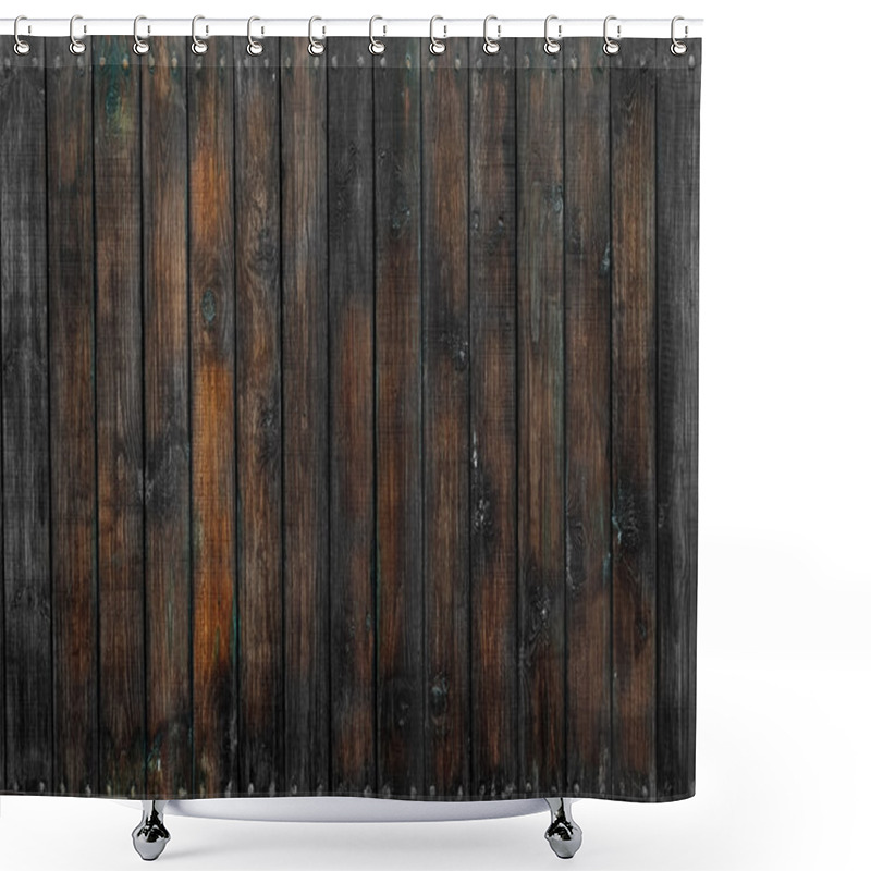 Personality  Dark Wood Background Shower Curtains