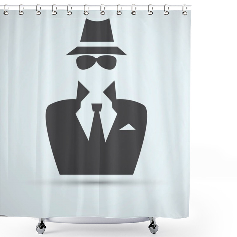 Personality  Secret Service Agent Icon Shower Curtains