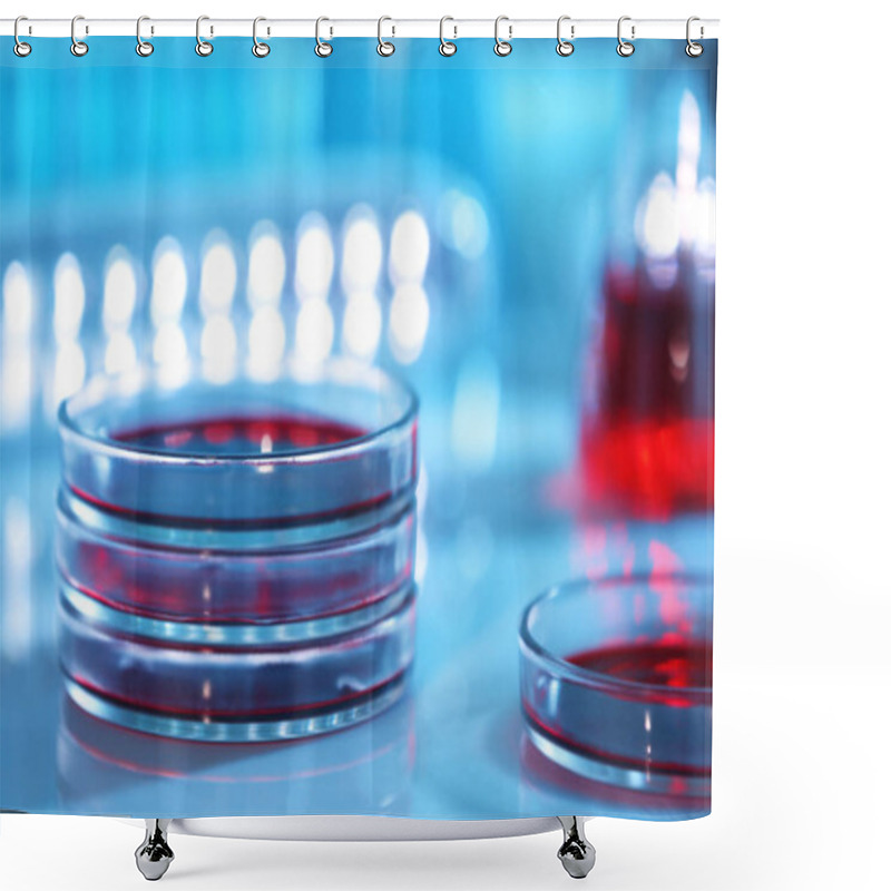 Personality  Chemical Glassware With Blood  Shower Curtains