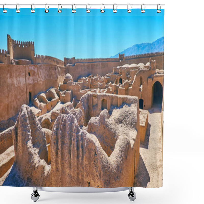 Personality  The Mud Fortress In Desert, Rayen, Iran Shower Curtains