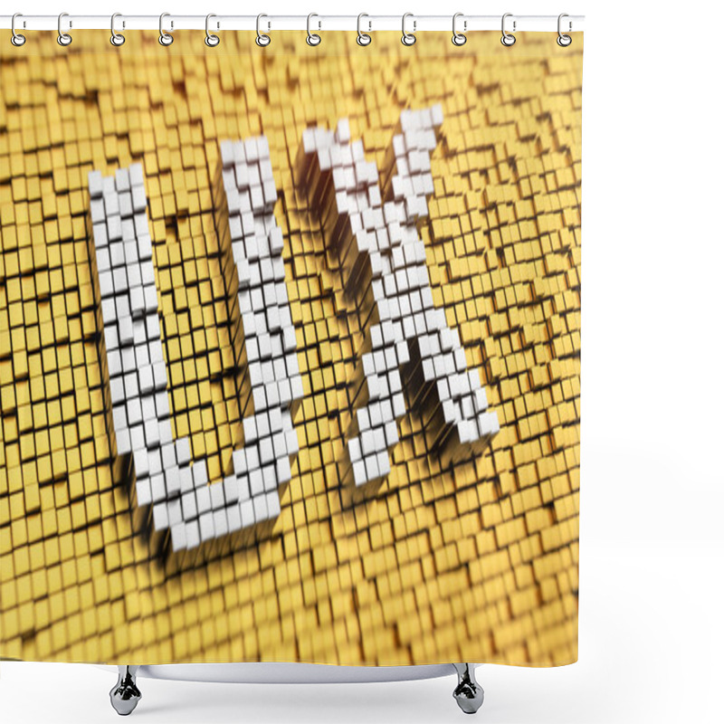 Personality  Pixelated UX Shower Curtains