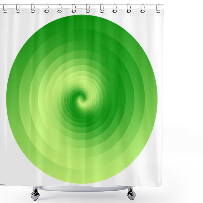 Personality  Geometric Circle Design Shape With Random Shaded, Gradient Fill Shower Curtains